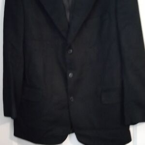 Classic Black Cashmere  Blend Men's Blazer